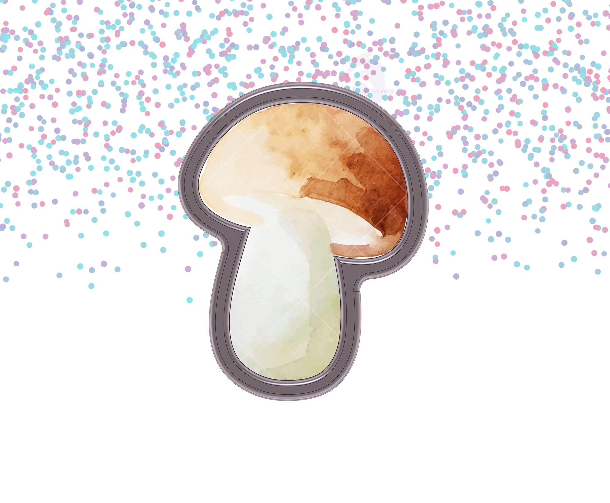 DIGITAL STL Download For Mushroom 2 Cookie Cutter