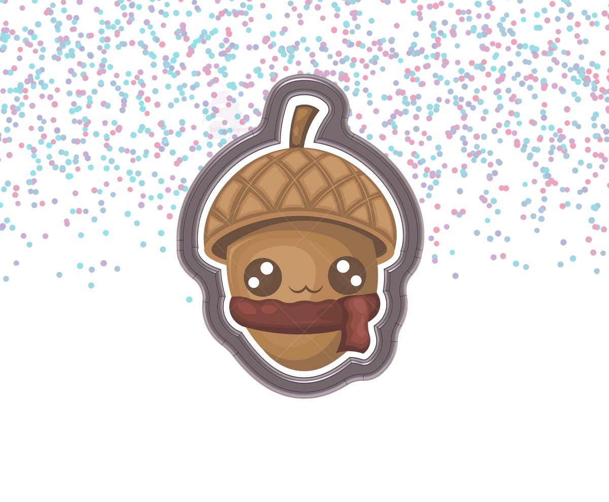 Acorn With Scarf Cookie Cutter