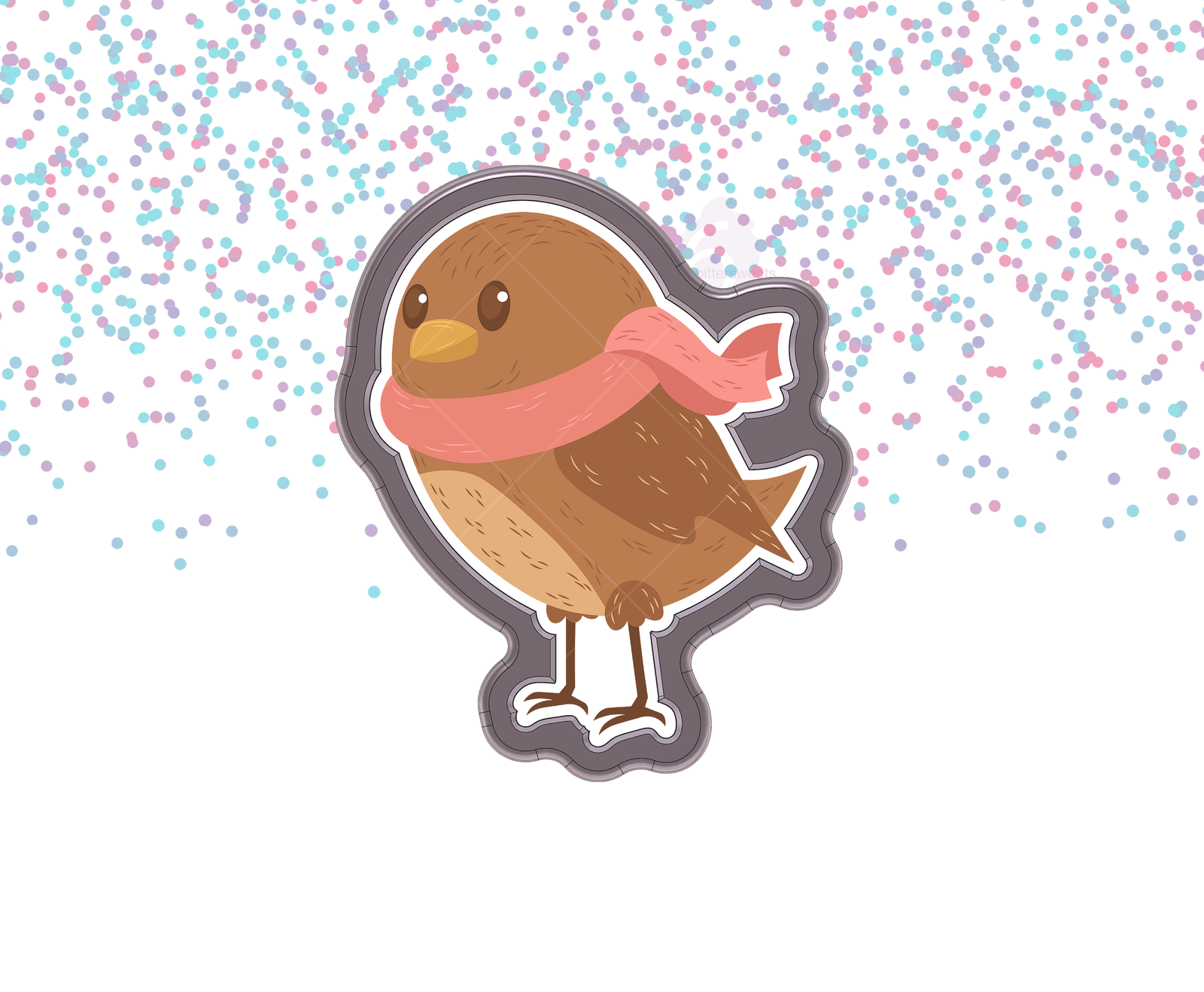 Bird With Scarf Cookie Cutter