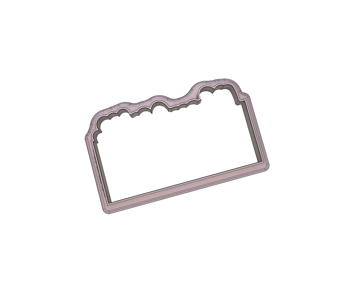 Blessed With Lettered Plaque Cookie Cutter