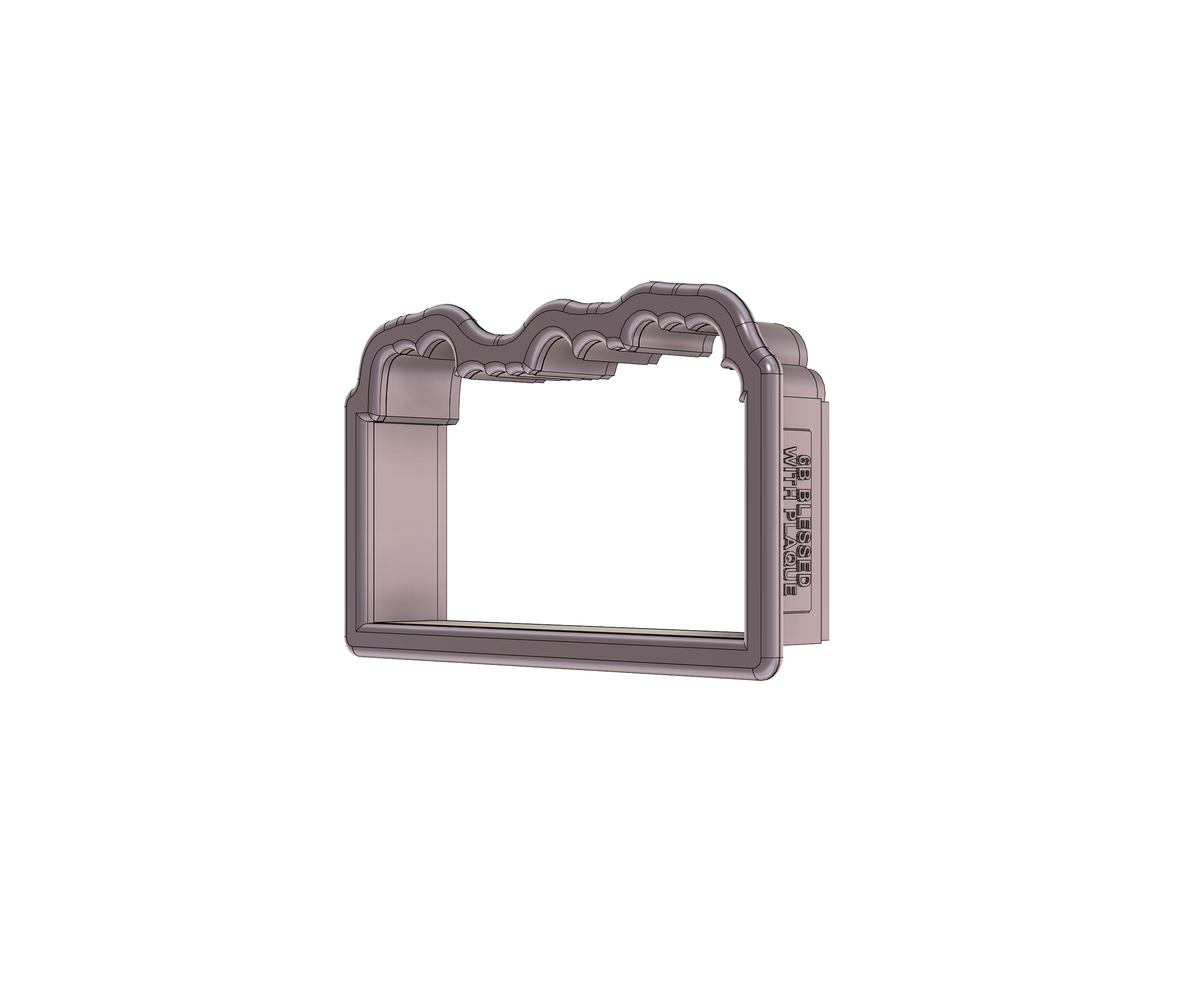 Blessed With Lettered Plaque Cookie Cutter