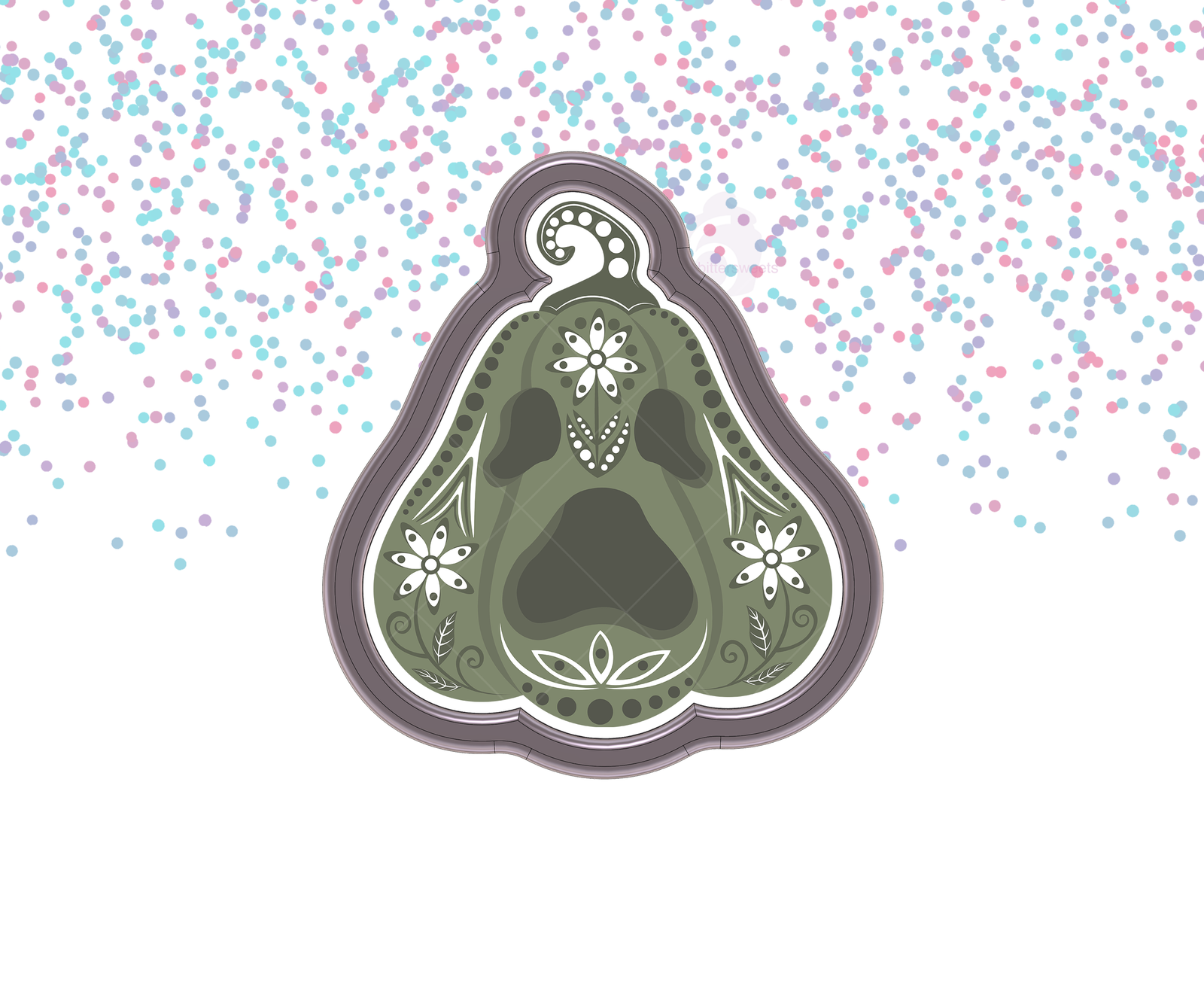 DIGITAL STL Download For Boho Pumpkin 3 Cookie Cutter