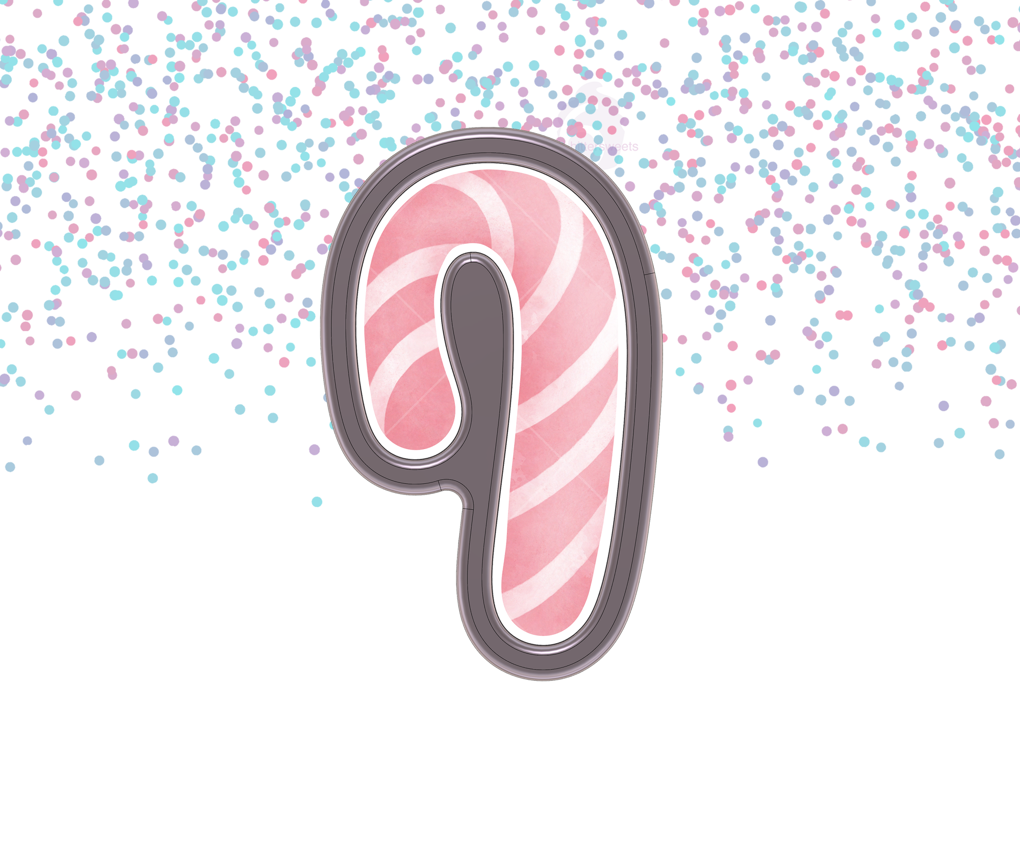 DIGITAL STL Download For Candy Cane 1 Cookie Cutter