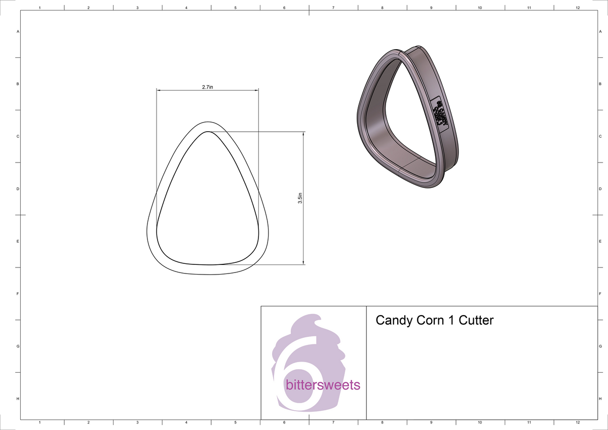 Candy Corn 1 Cookie Cutter