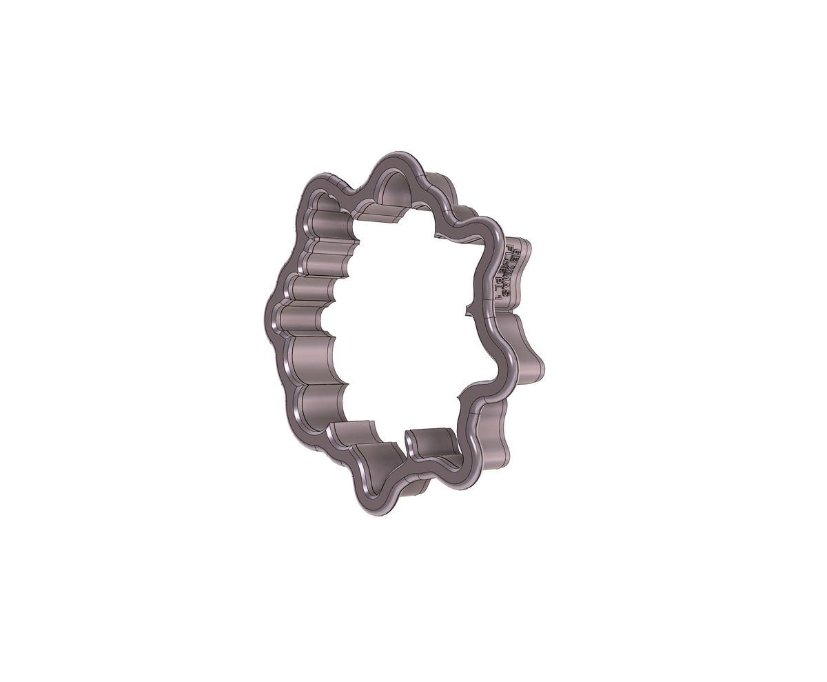 DIGITAL STL Download For Christmas Floral Plaque 1 Cookie Cutter