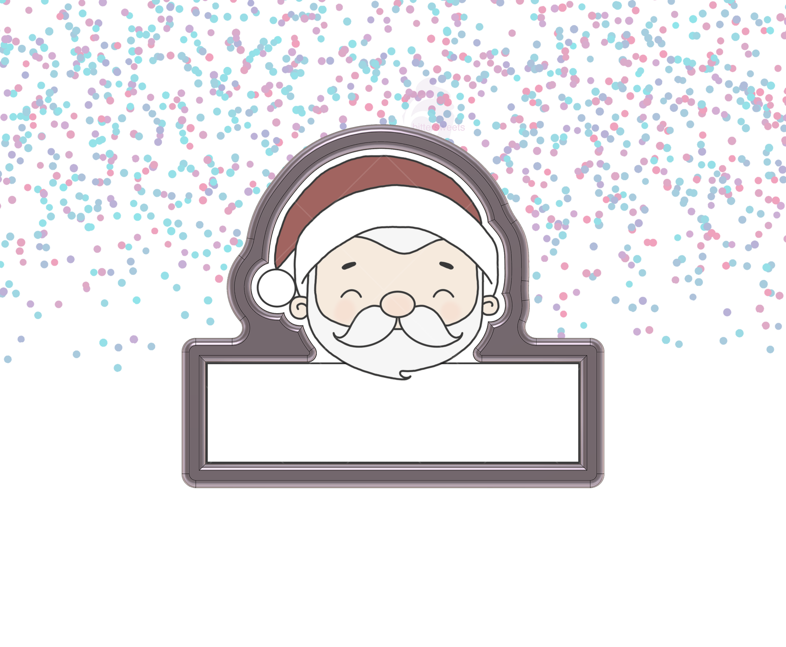 Cute Santa Plaque 1 Cookie Cutter