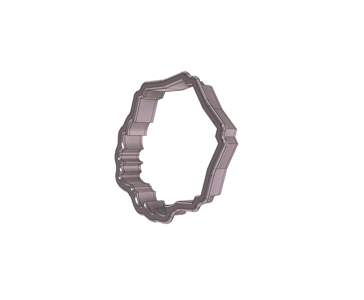 DIGITAL STL Download For Floral Geometric Hexagon Plaque 1 Cookie Cutter