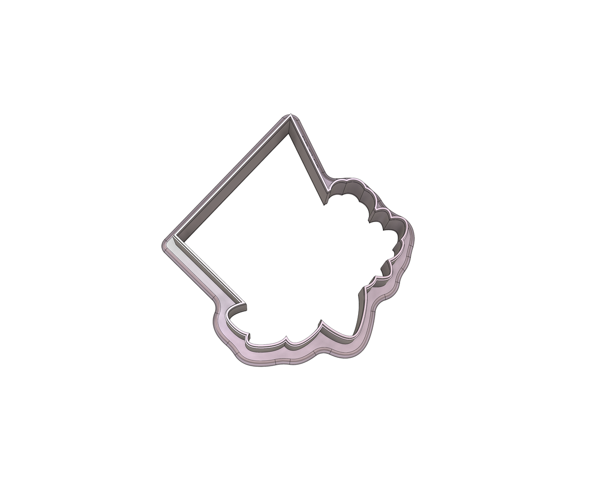 Floral Geometric Plaque 2 Cookie Cutter