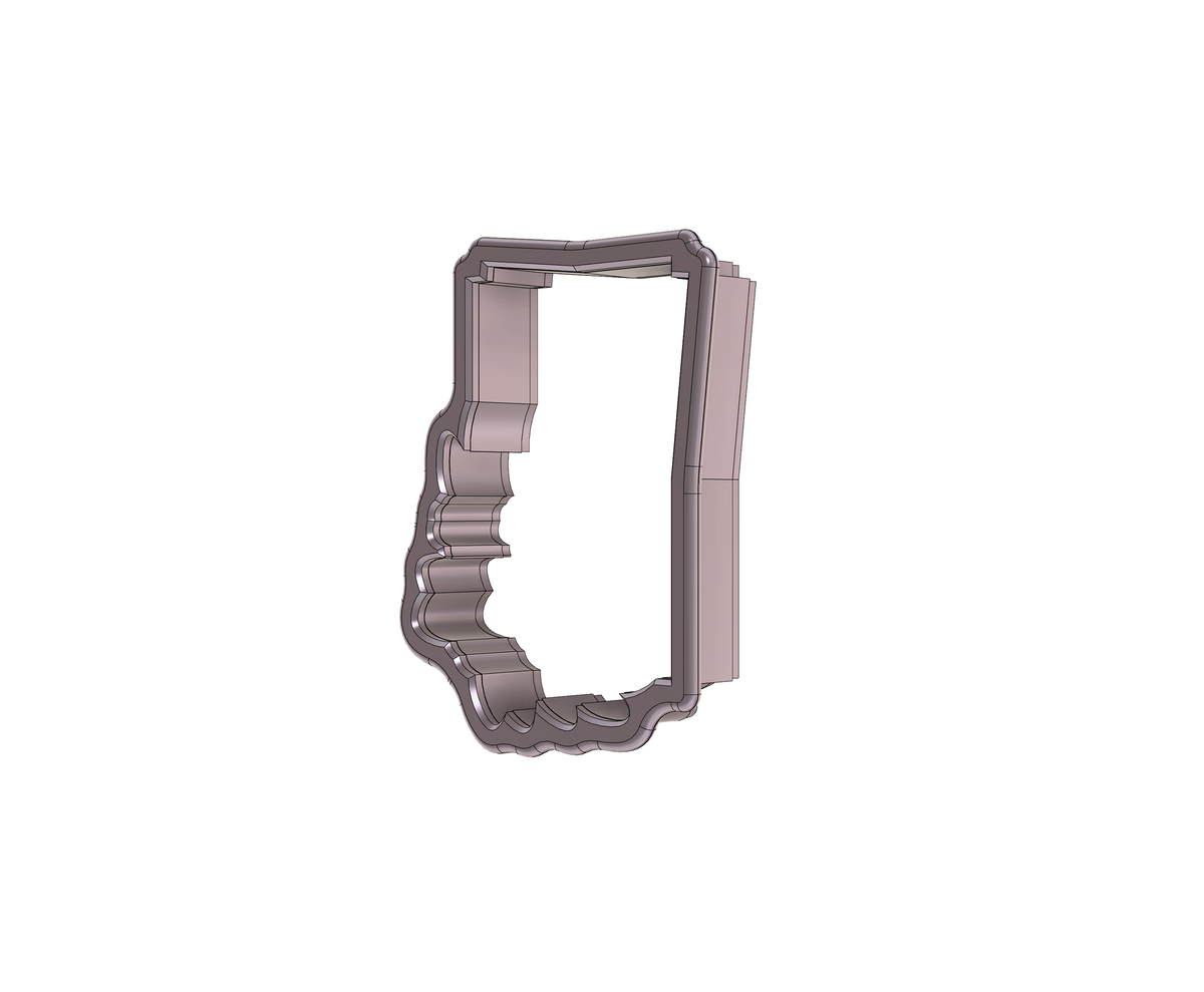 Floral Geometric Rectangle Plaque 1 Cookie Cutter