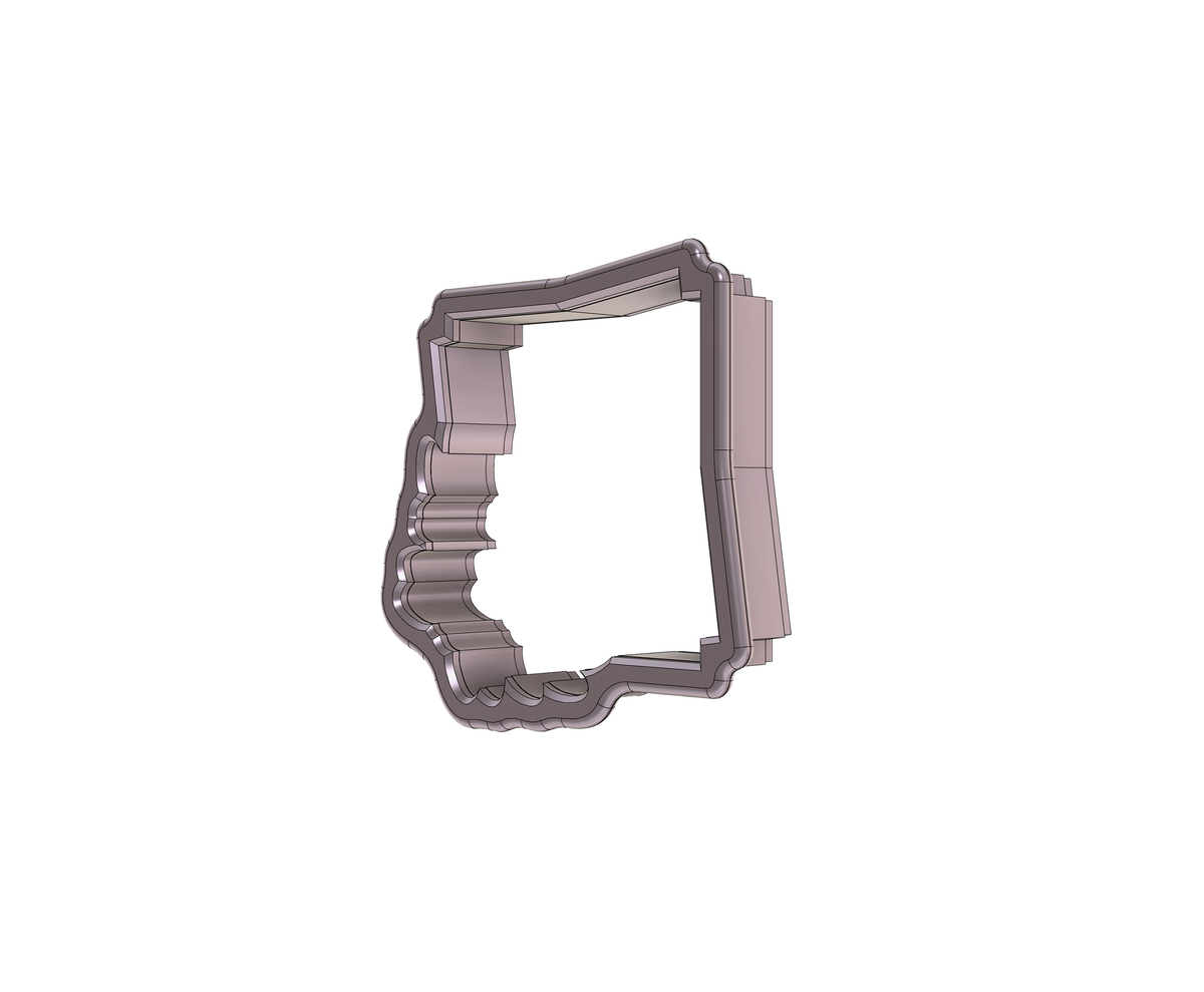 DIGITAL STL Download For Floral Geometric Square Plaque 1 Cookie Cutter