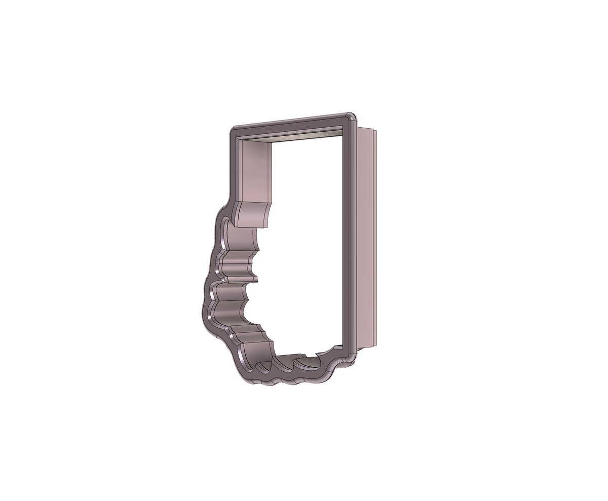 DIGITAL STL Download For Floral Rectangle Plaque 1 Cookie Cutter