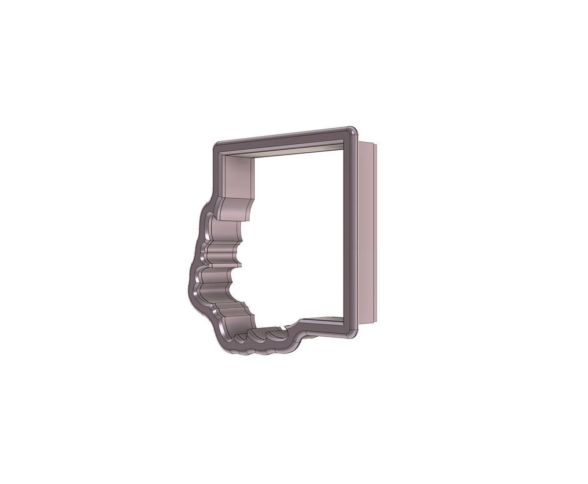 Floral Square Plaque 1 Cookie Cutter