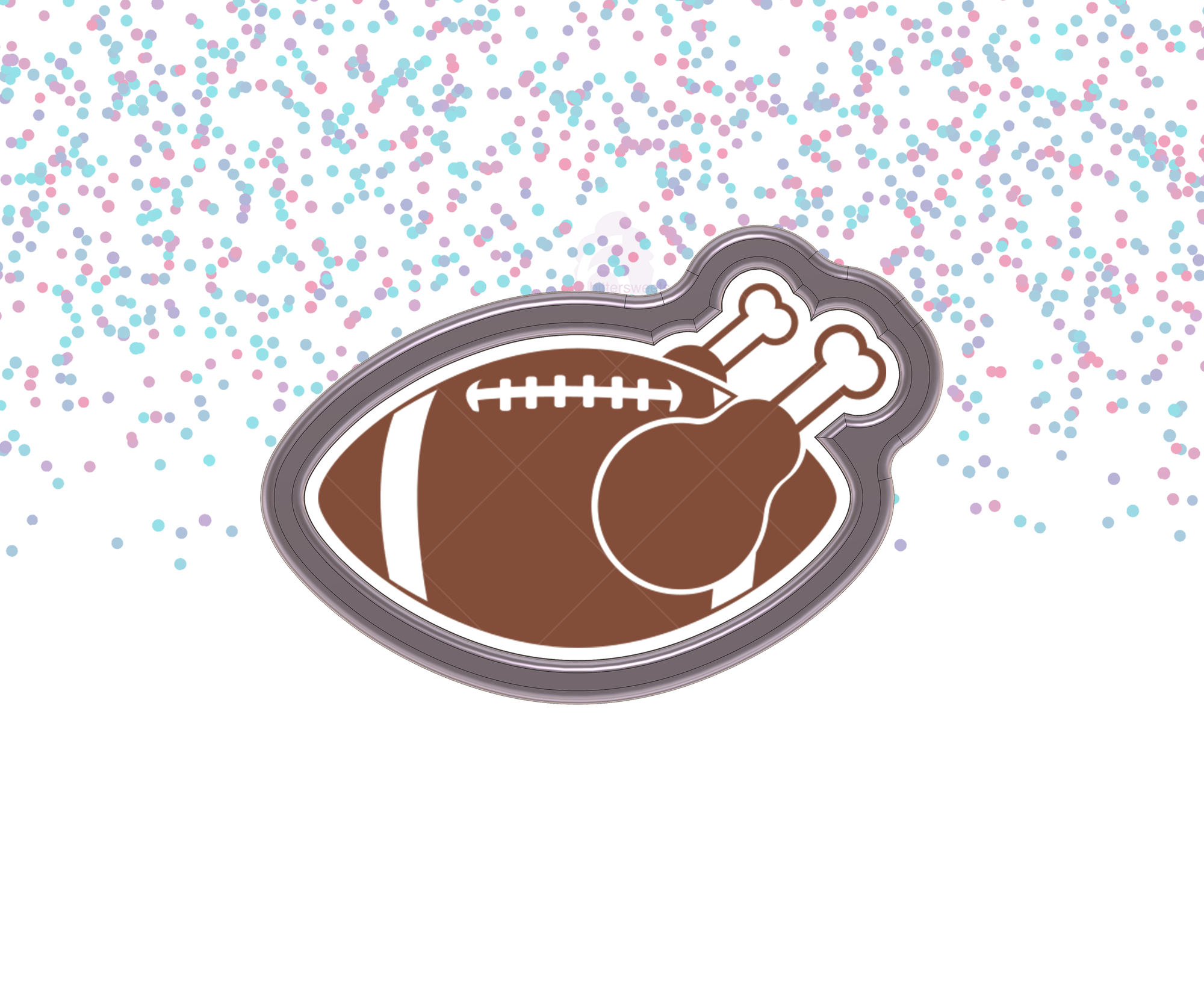 DIGITAL STL Download For Football Turkey Cookie Cutter