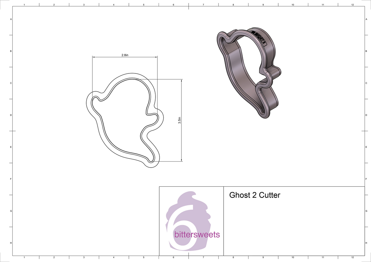DIGITAL STL Download For Ghost 2 Cookie Cutter