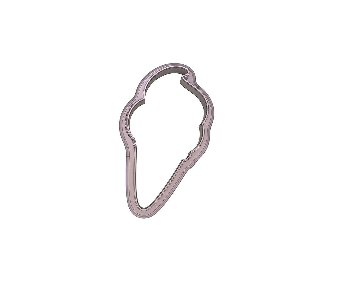 DIGITAL STL Download For Ghost Ice Cream Cone 1 Cookie Cutter