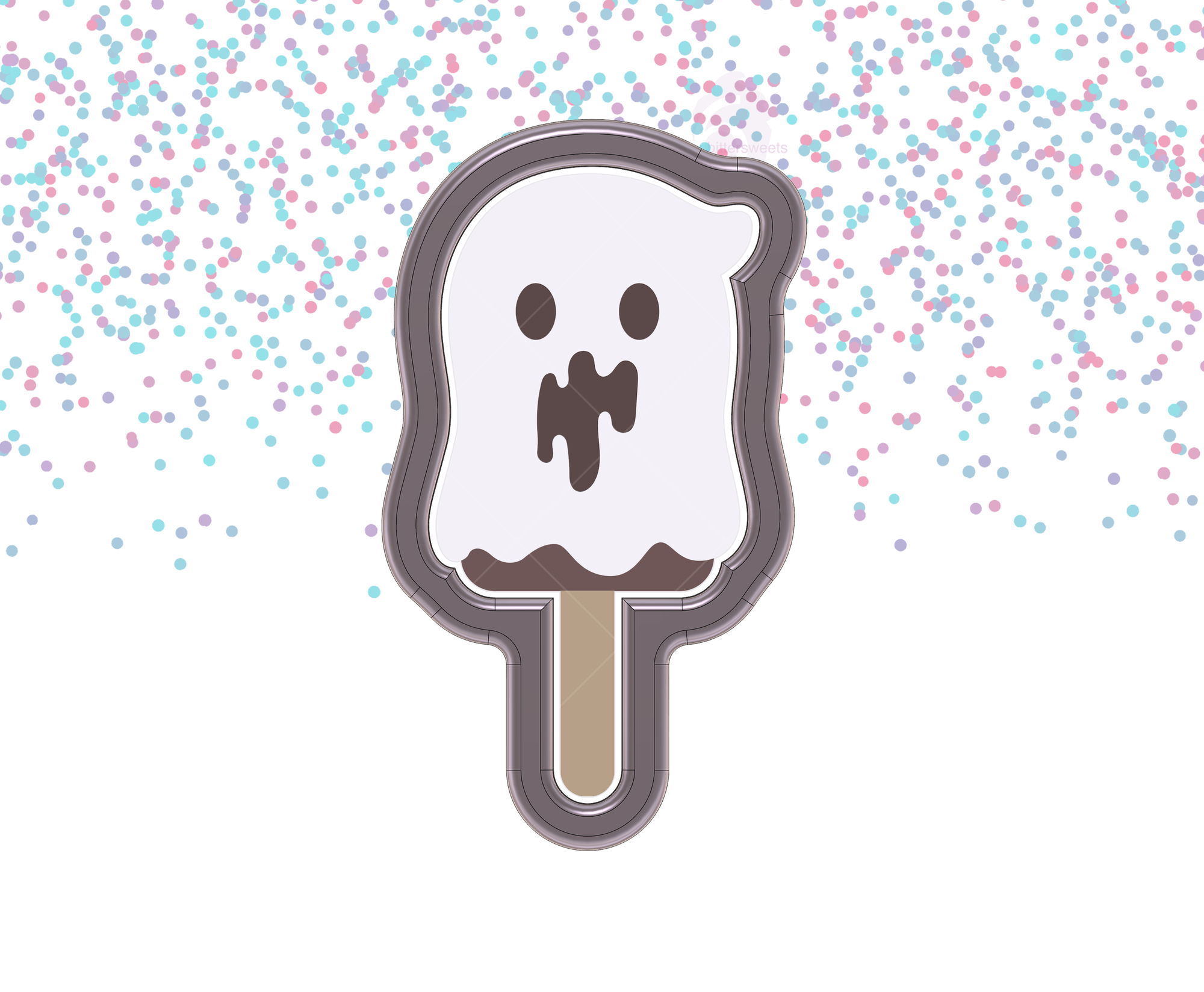 Ghost Popsicle 1 Cookie Cutter