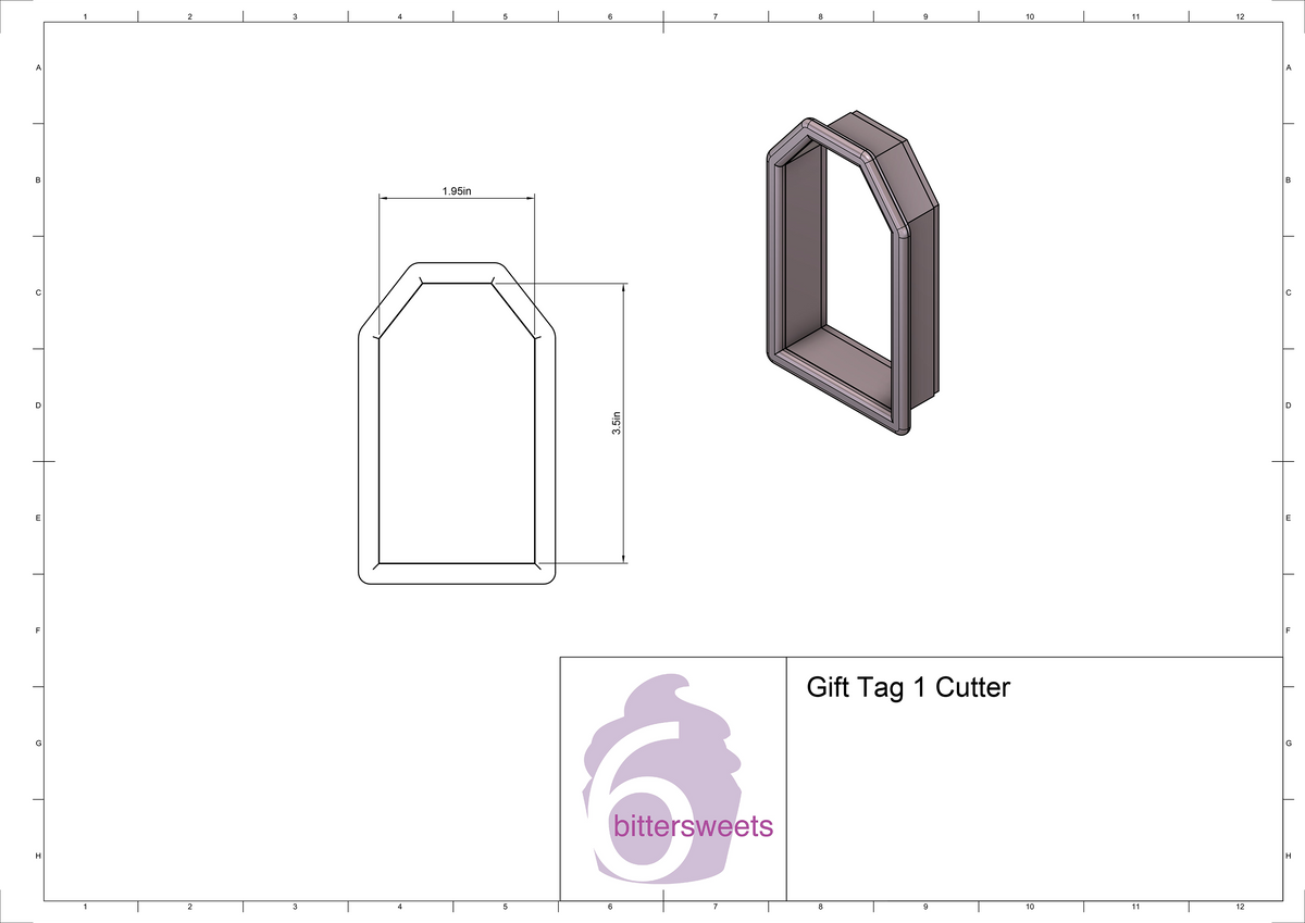 Gift Tag 1 Cookie Cutter