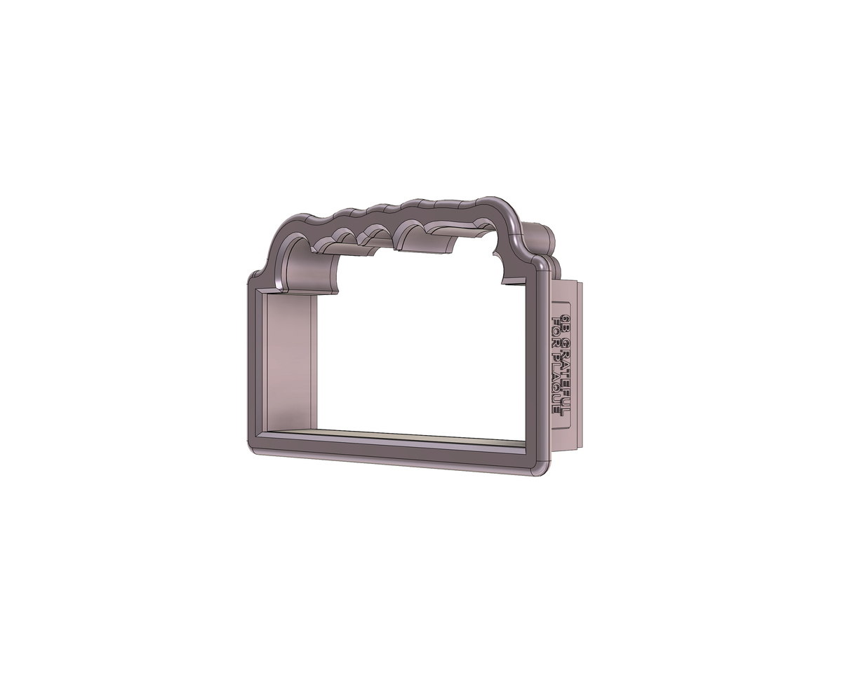 DIGITAL STL Download For Grateful For Lettered Plaque Cookie Cutter