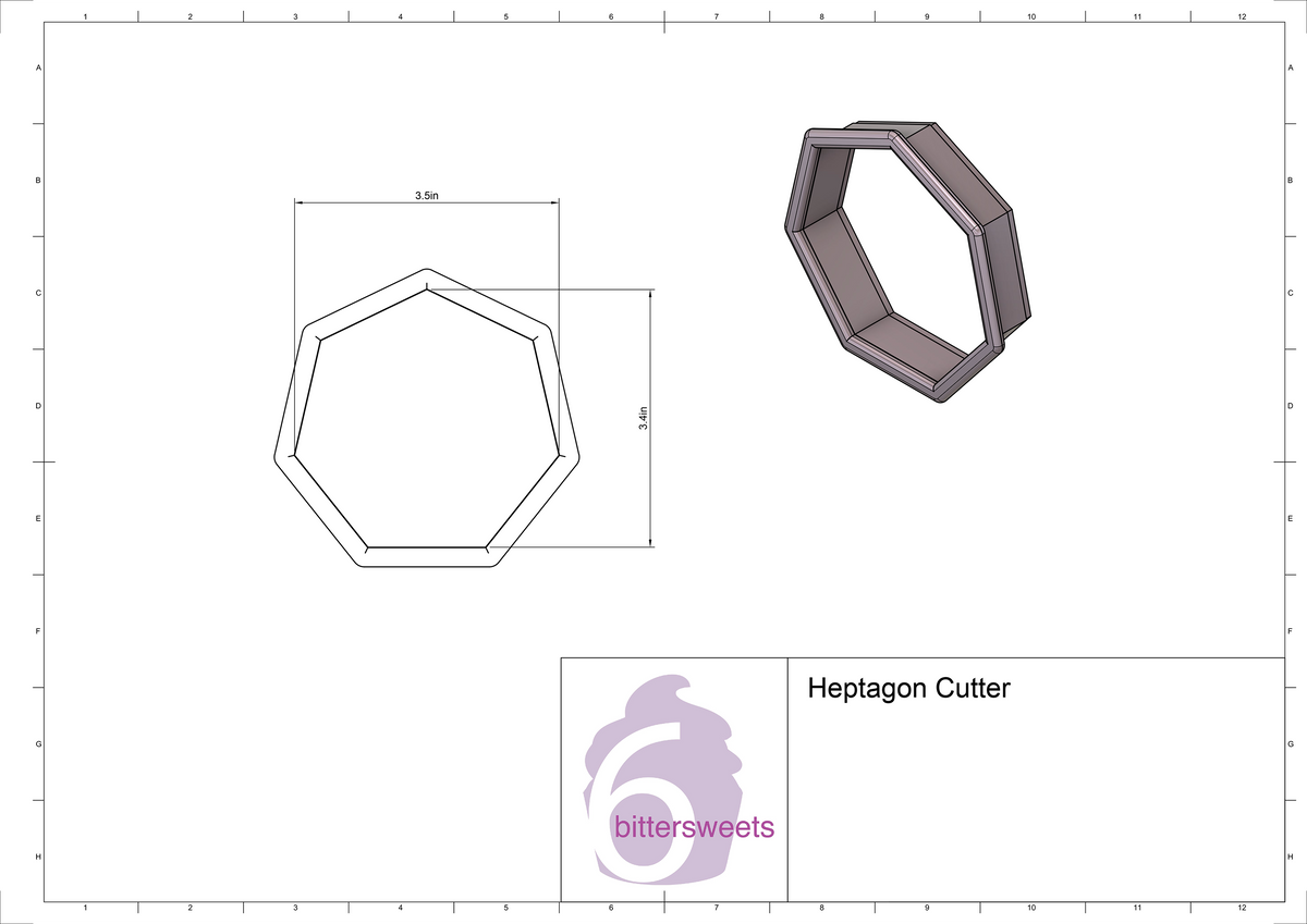 DIGITAL STL Download For Heptagon Cookie Cutter