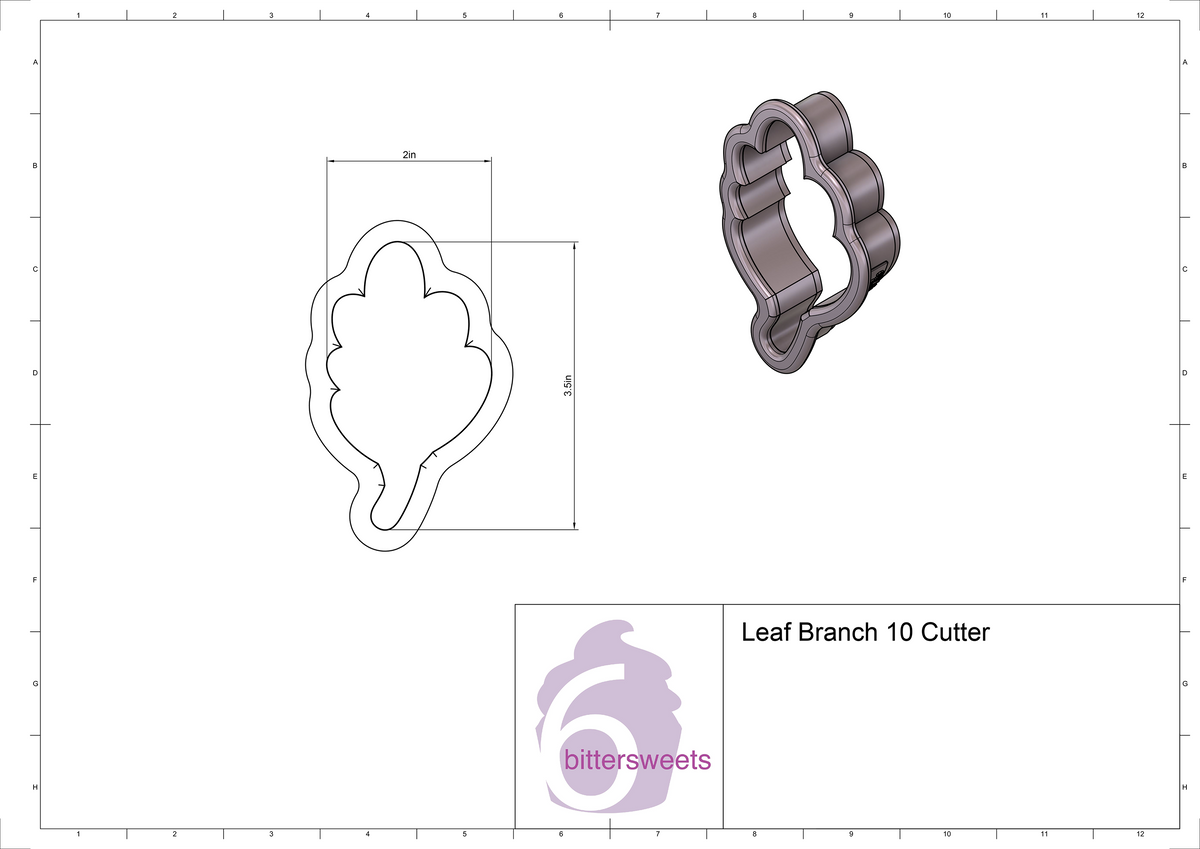 Leaf Branch 10 Cookie Cutter