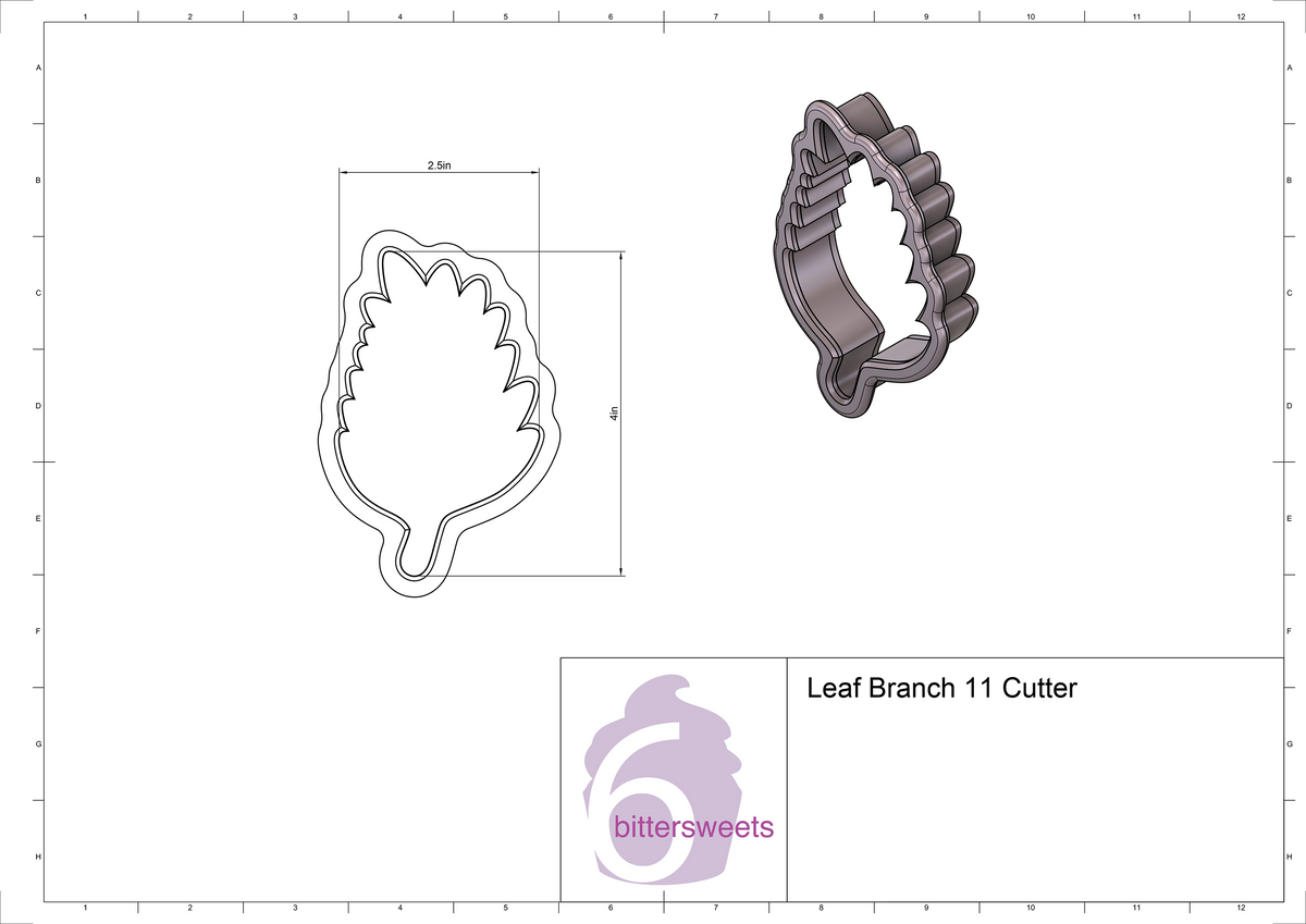 Leaf Branch 11 Cookie Cutter