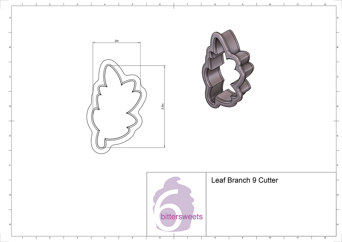 Leaf Branch 9 Cookie Cutter