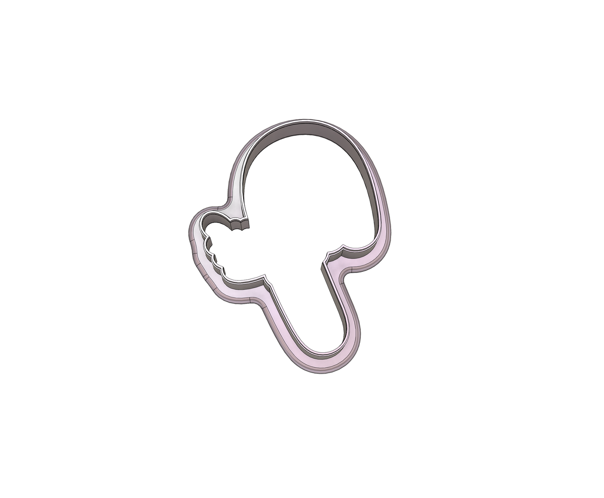 DIGITAL STL Download For Leaf Candy Cane 1 Cookie Cutter