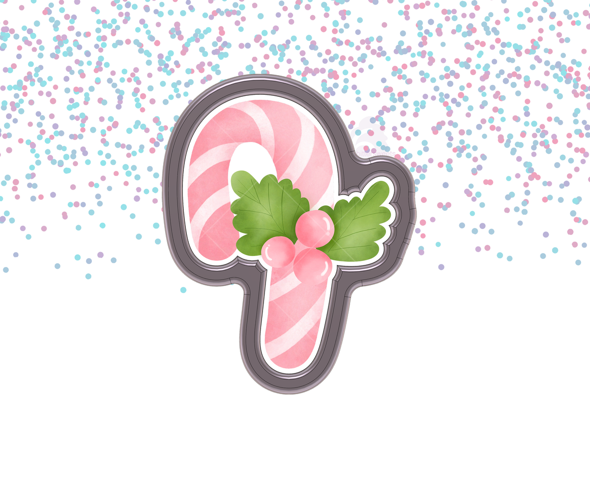 DIGITAL STL Download For Leaf Candy Cane 1 Cookie Cutter