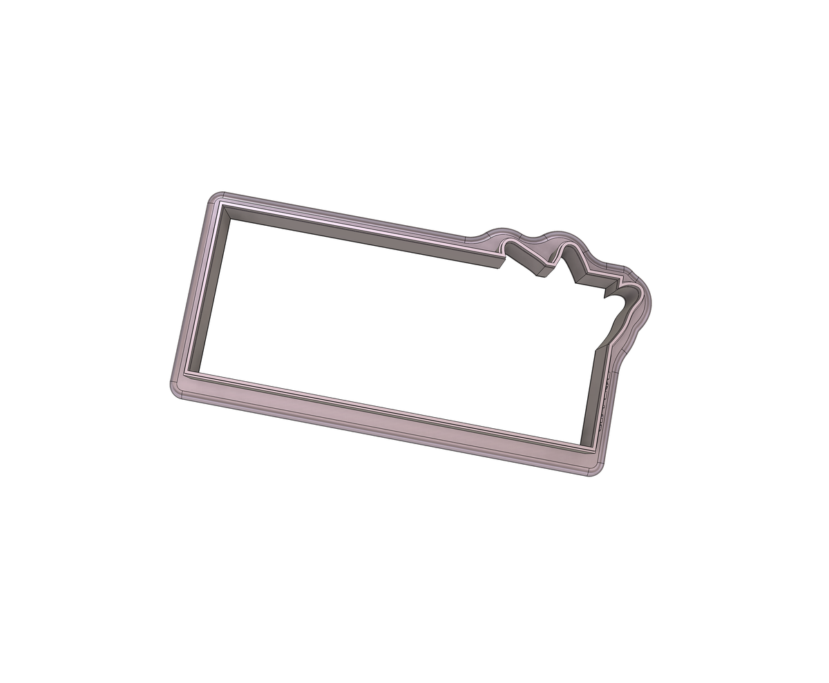 DIGITAL STL Download For Leaf Rectangle Plaque 3 Cookie Cutter