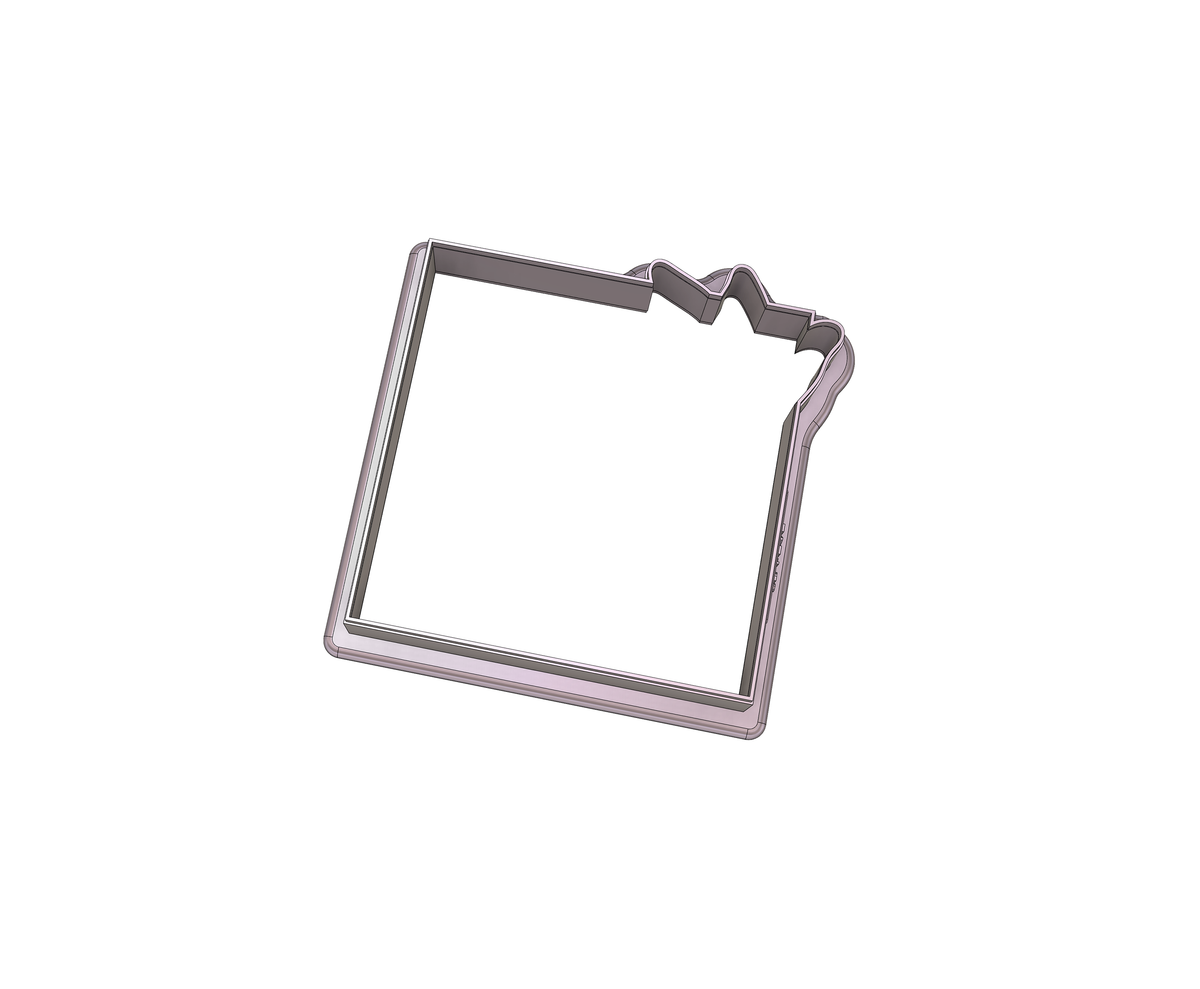 Leaf Square Plaque 1 Cookie Cutter