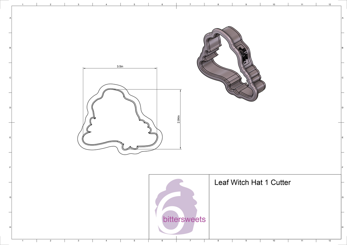 Leaf Witch Hat 1 Cookie Cutter