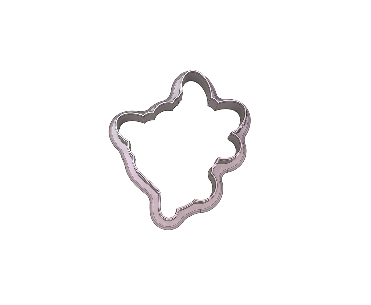 DIGITAL STL Download For Leaf &amp; Berry Branch 4 Cookie Cutter