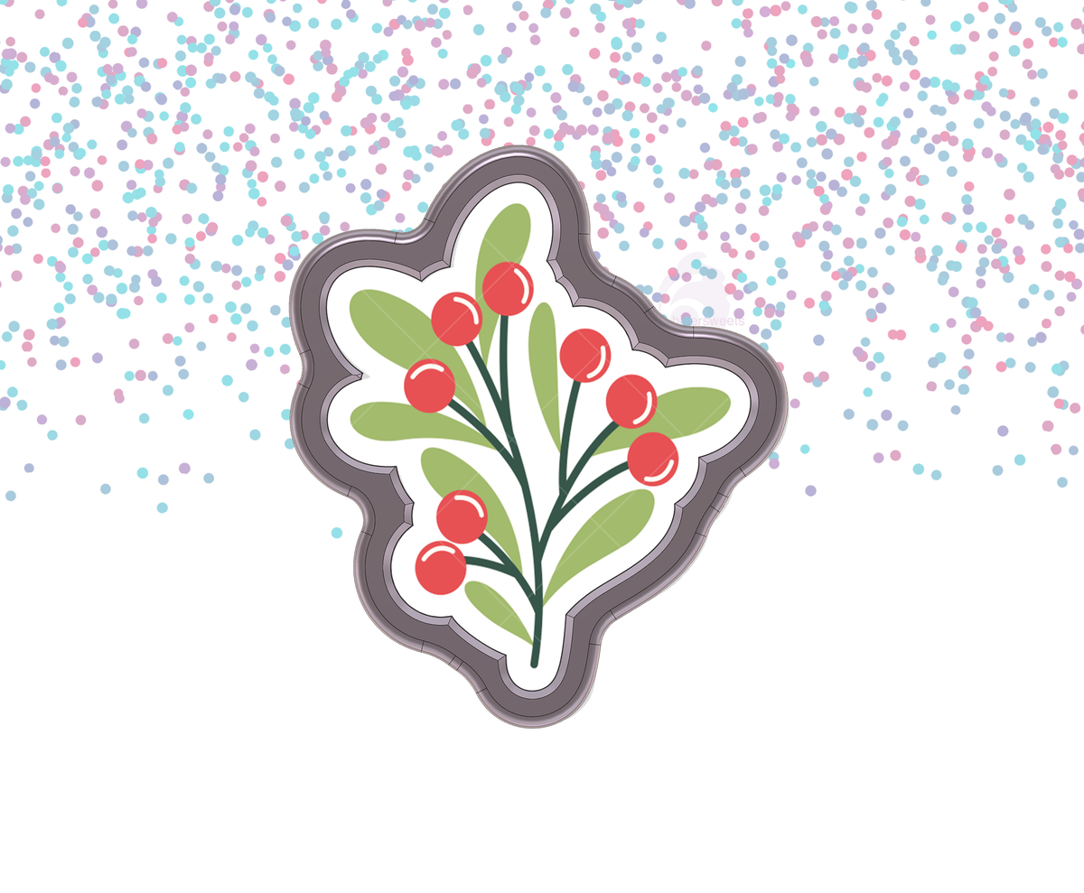 Leaf &amp; Berry Branch 4 Cookie Cutter
