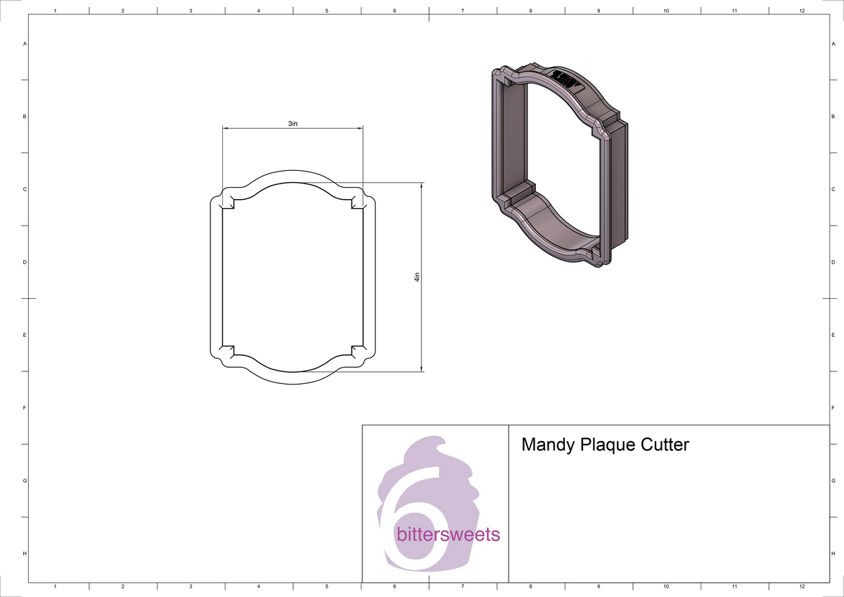 Mandy Plaque Cookie Cutter