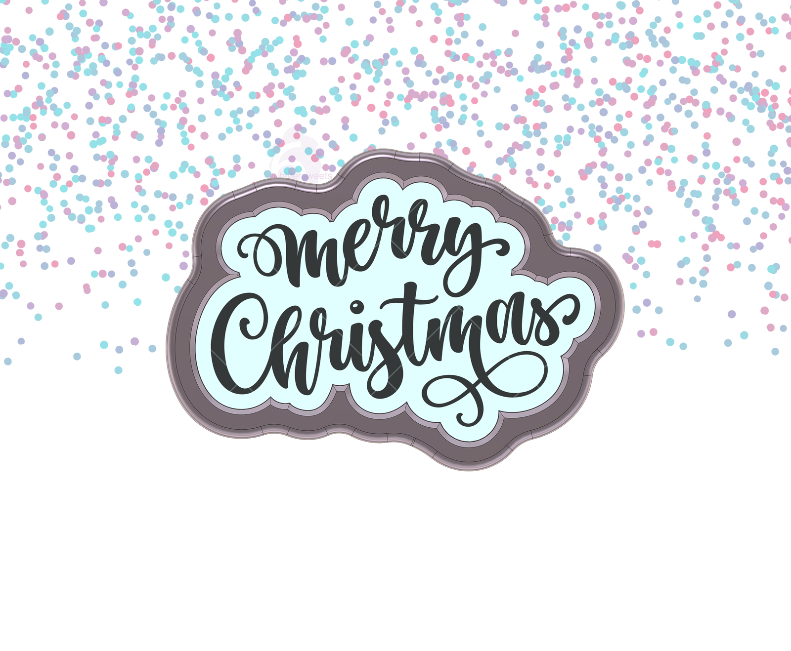 DIGITAL STL Download For Merry Christmas 1 Lettered Cookie Cutter