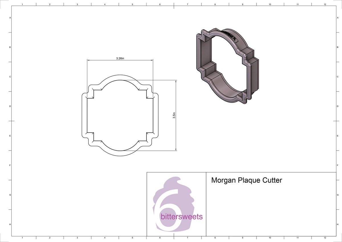 Morgan Plaque Cookie Cutter