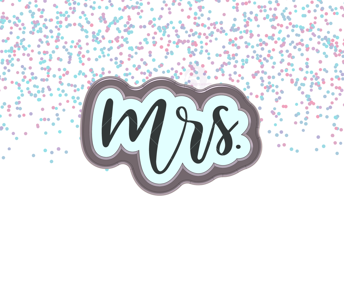 DIGITAL STL Download For Mrs Lettered Cookie Cutter