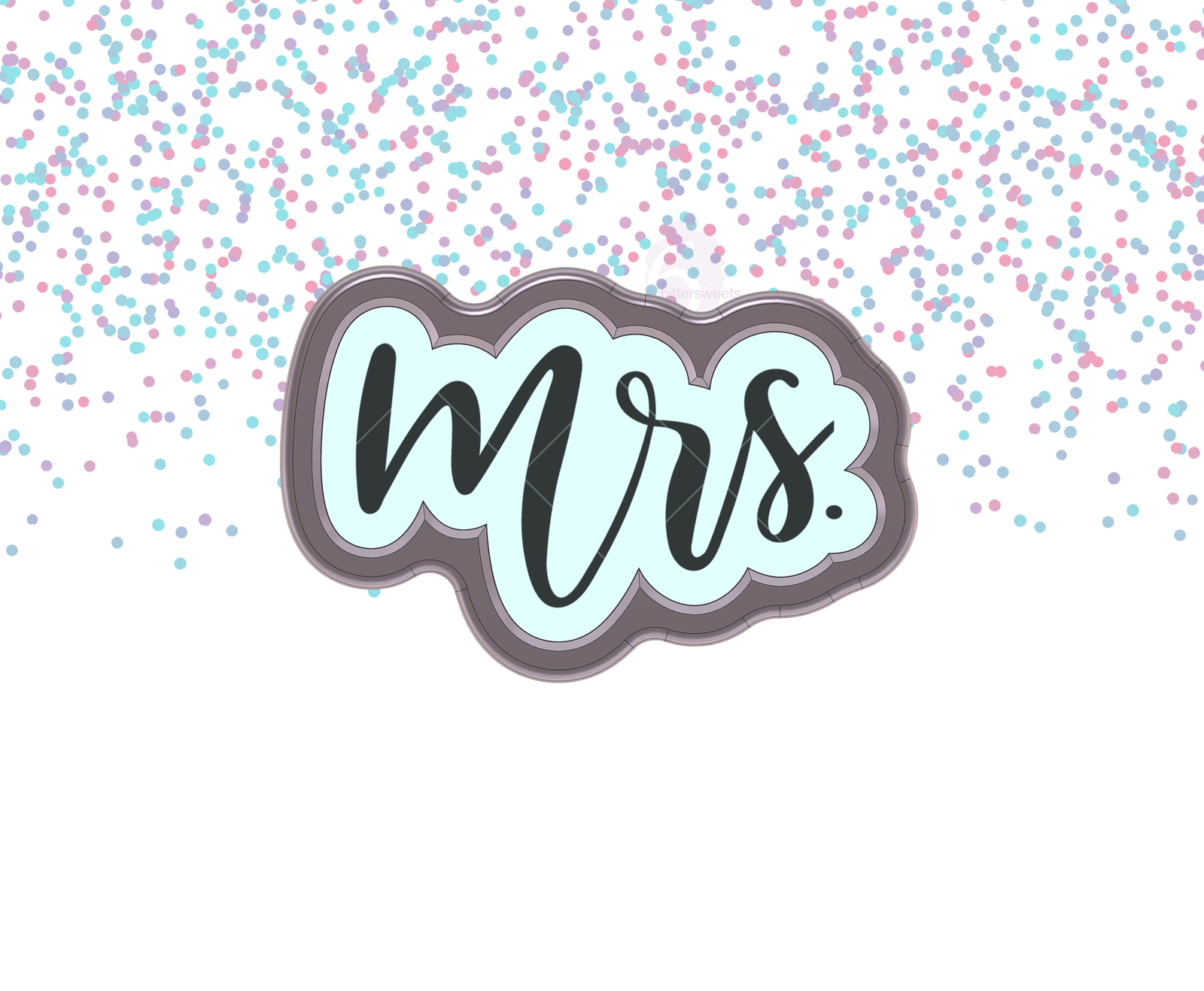 DIGITAL STL Download For Mrs Lettered Cookie Cutter