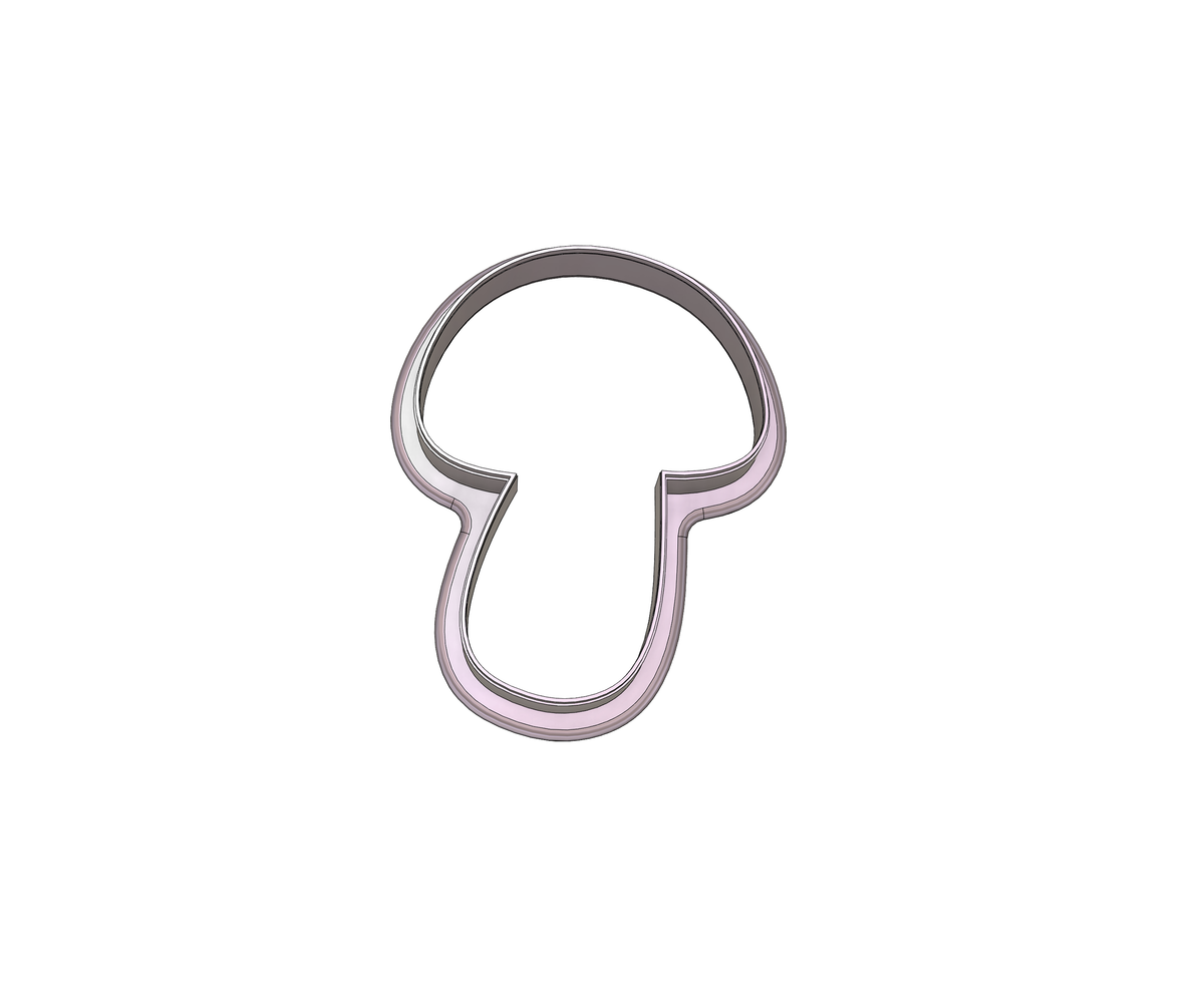 DIGITAL STL Download For Mushroom 2 Cookie Cutter