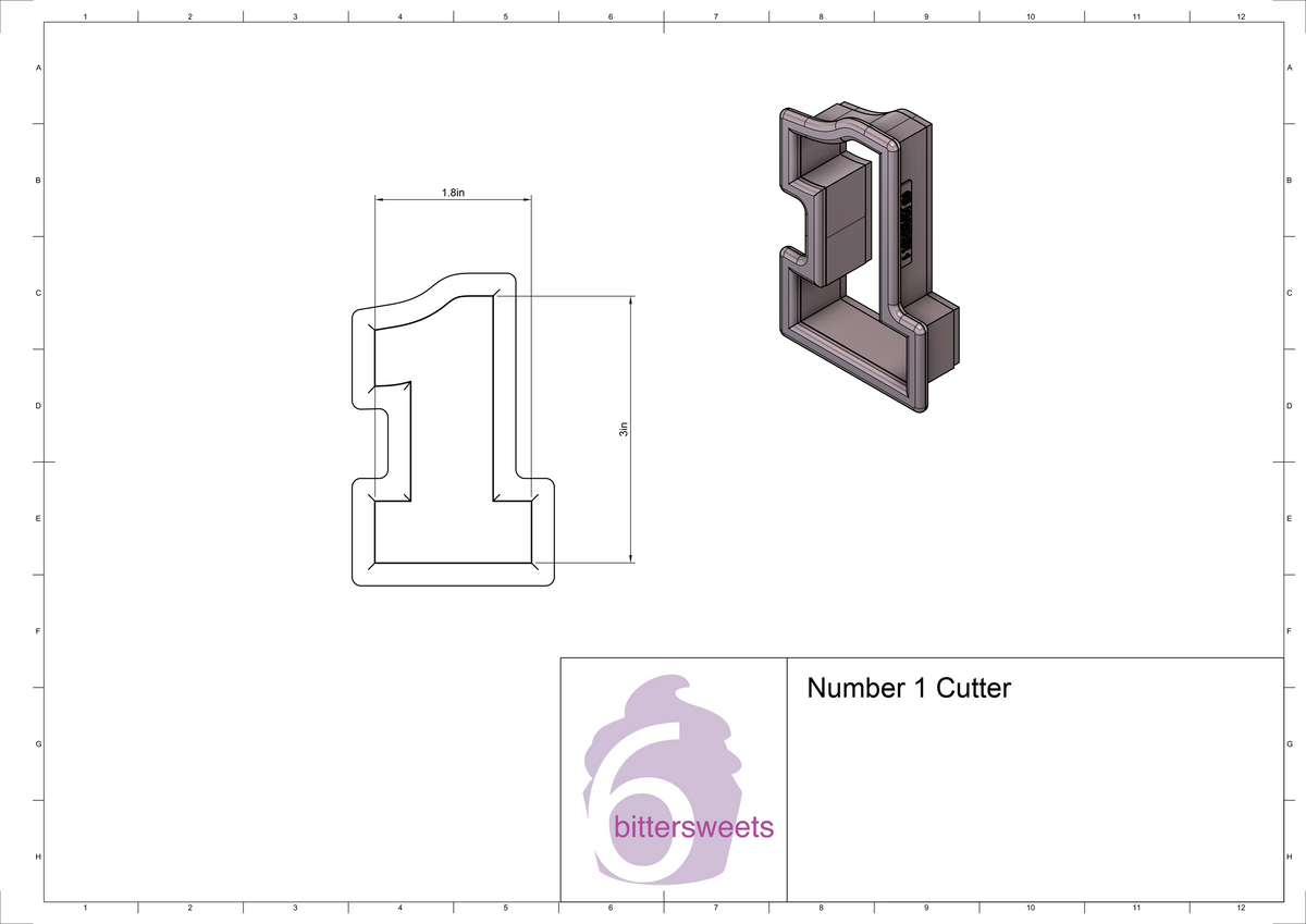 Number 1 Cookie Cutter