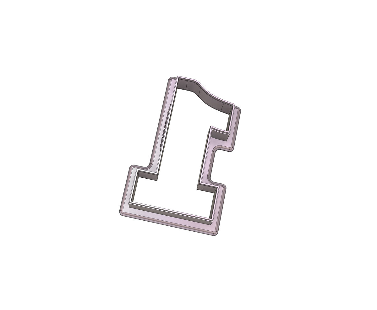 DIGITAL STL Download For Number 1 Cookie Cutter