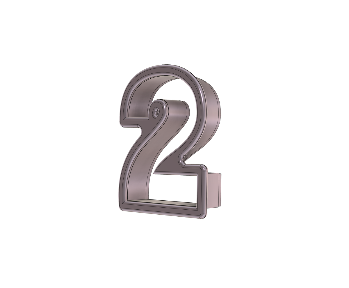 DIGITAL STL Download For Number 2 Cookie Cutter
