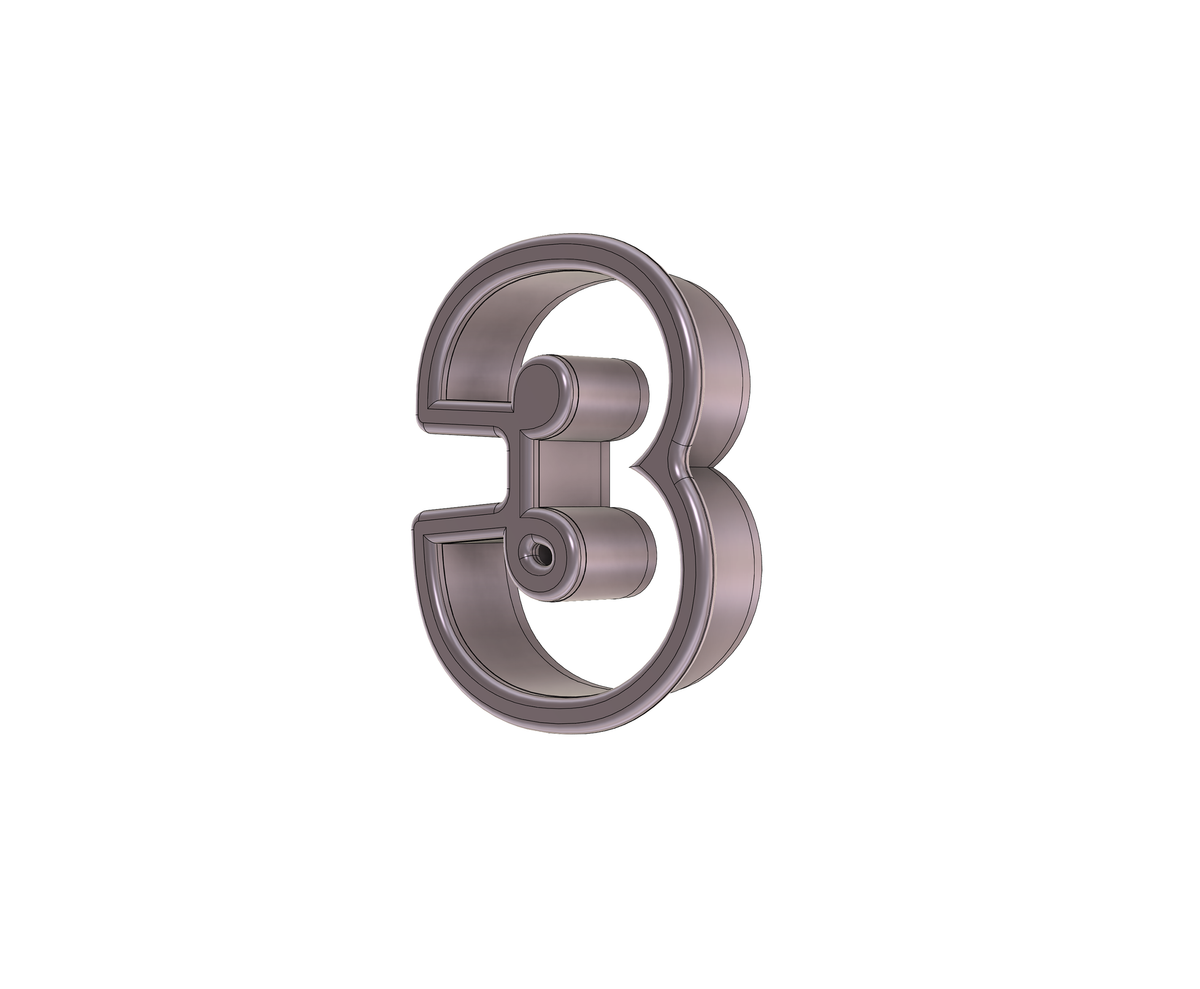 Number 3 Cookie Cutter