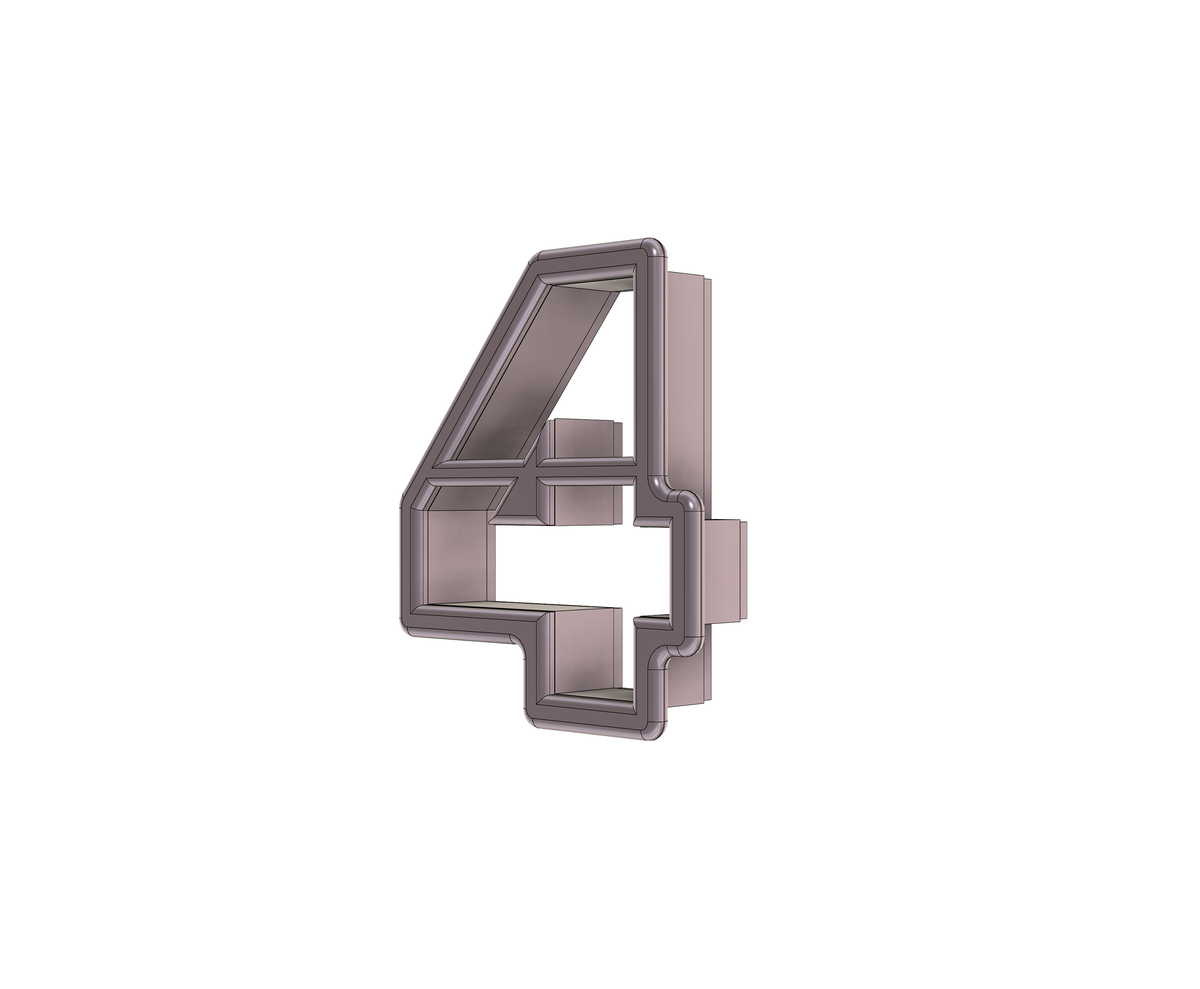 Number 4 Cookie Cutter