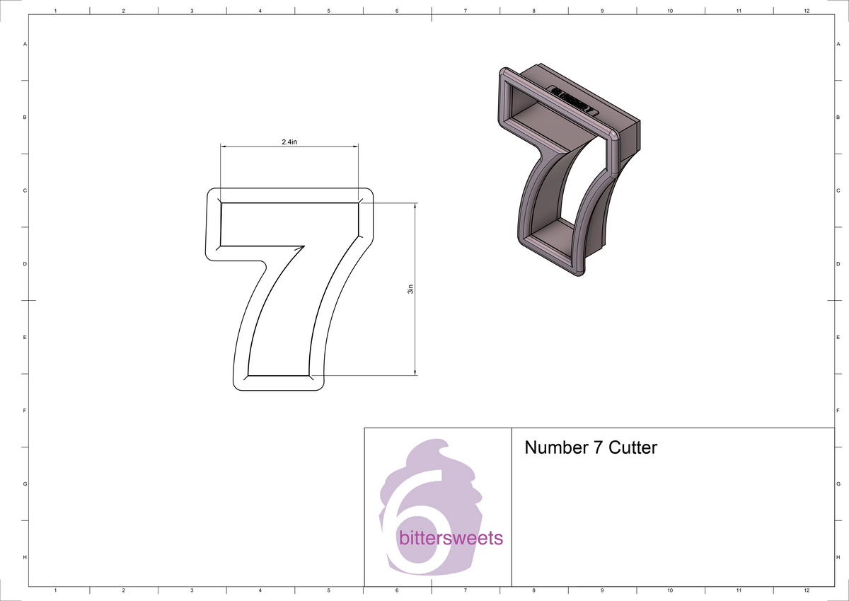 Number 7 Cookie Cutter