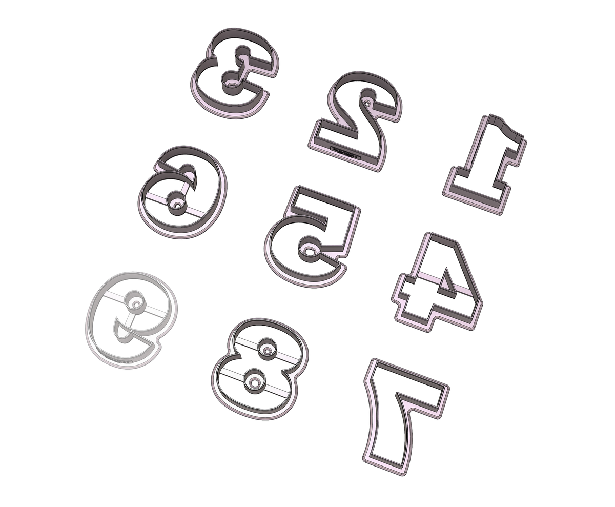Numbers 1 - 9 Cookie Cutters