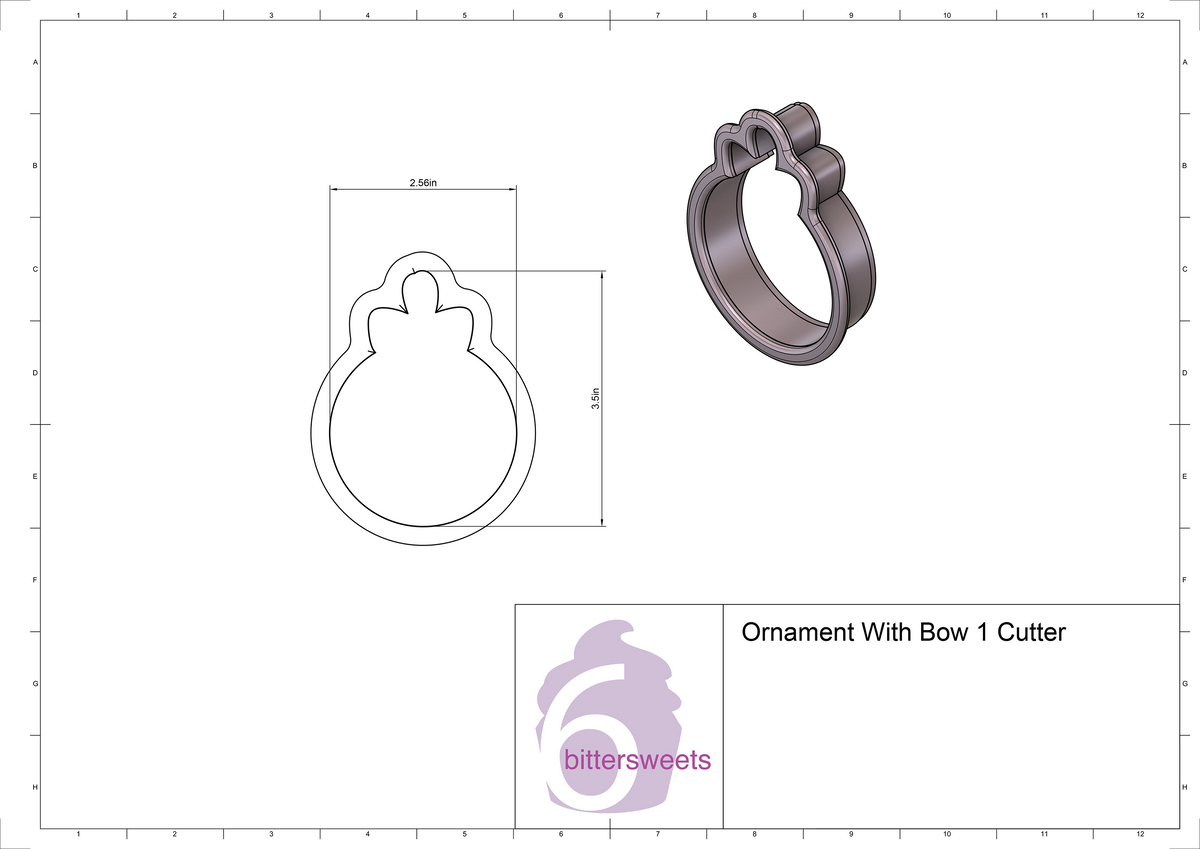 Ornament With Bow 1 Cookie Cutter