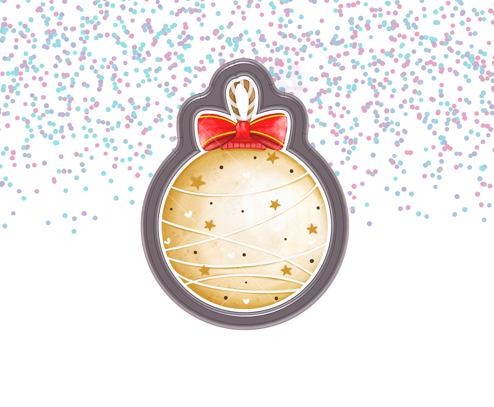 DIGITAL STL Download For Ornament With Bow 1 Cookie Cutter