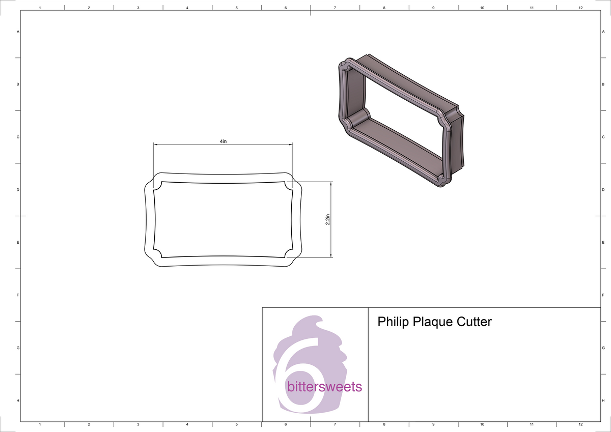 Philip Plaque Cookie Cutter