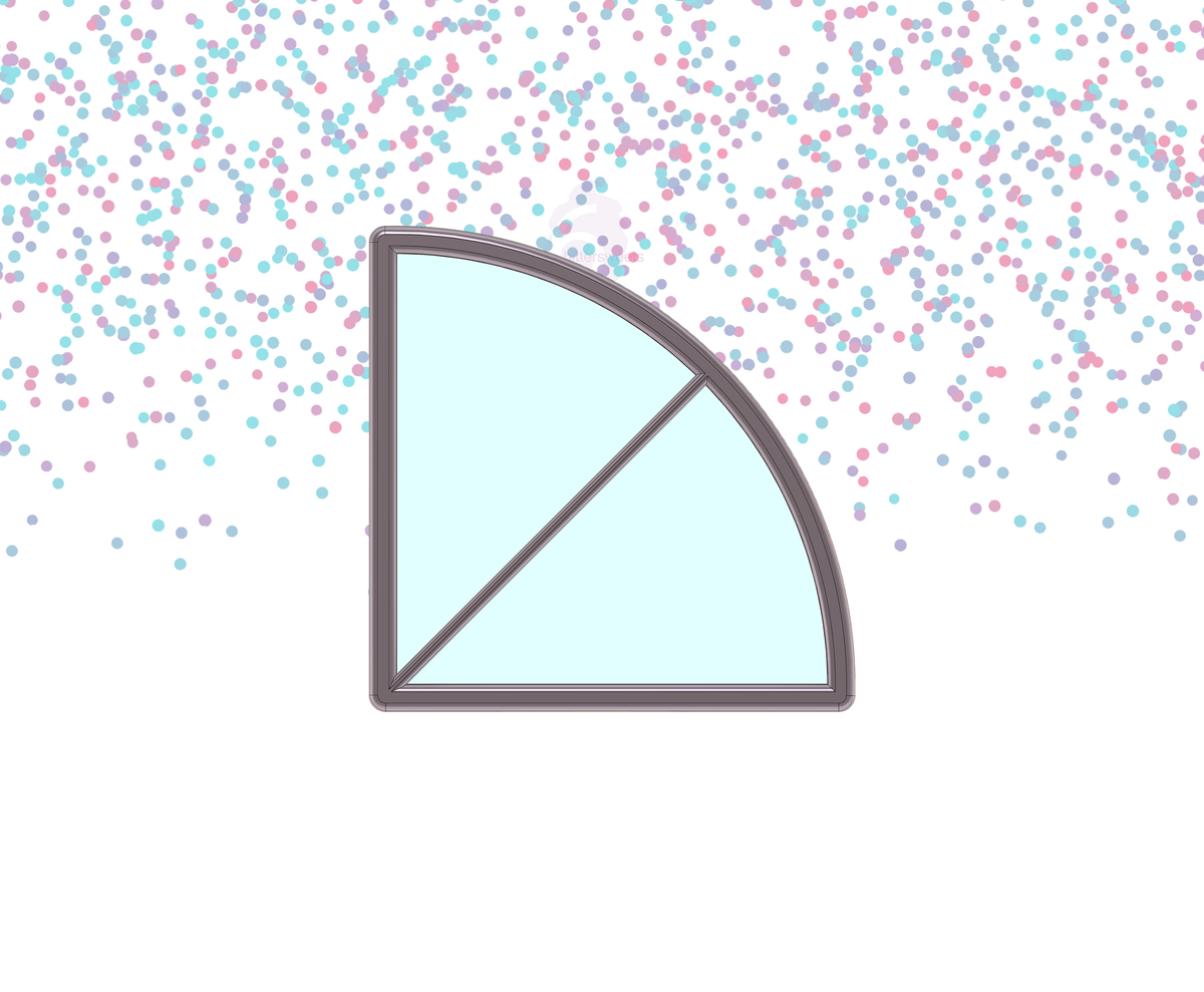 2-in-1 Pie / Pizza Slice 1 Cookie Cutter